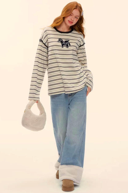 Striped Color-Block Pegasus Top