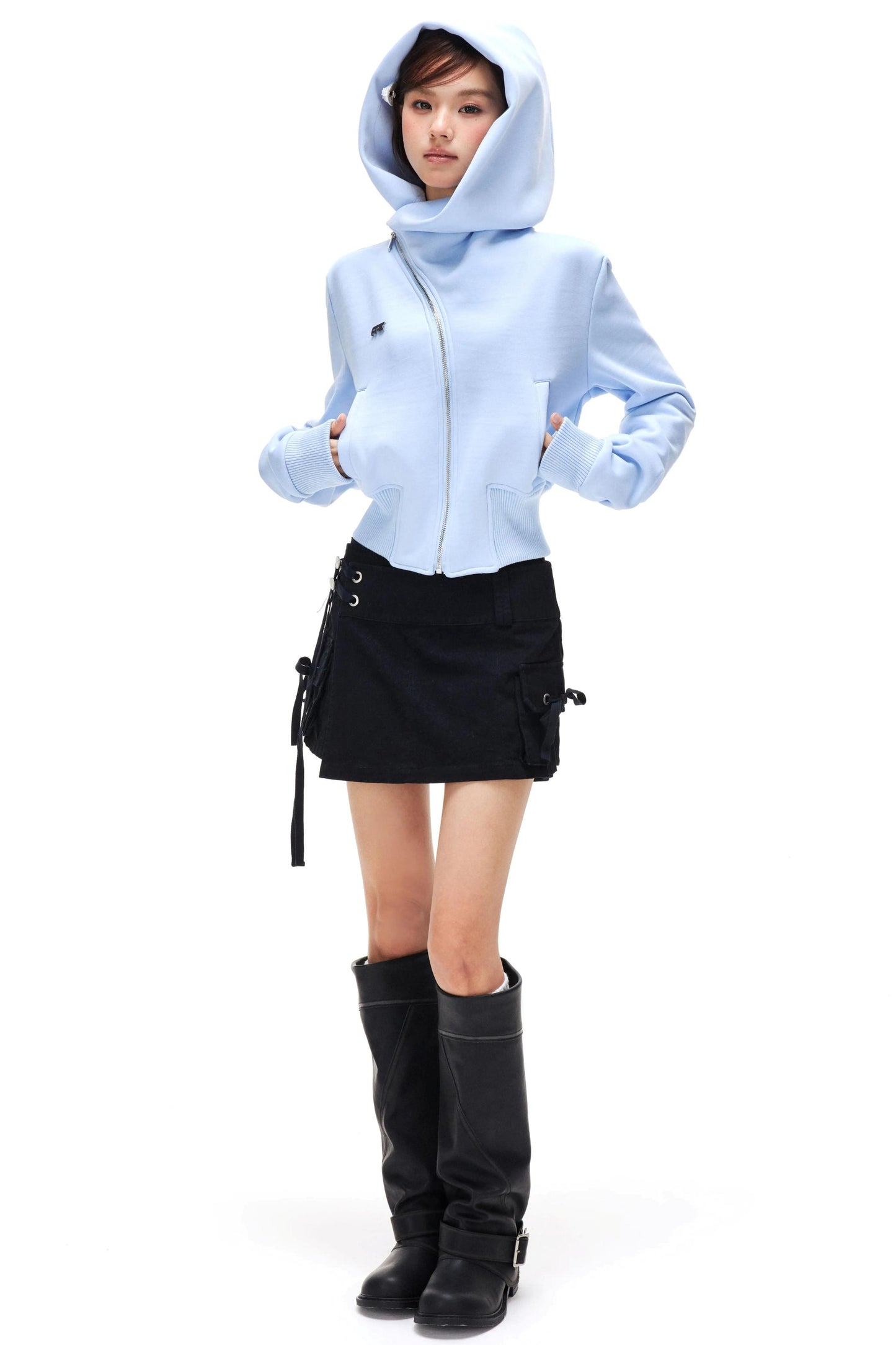 Diagonal Placket Fleece Jacket