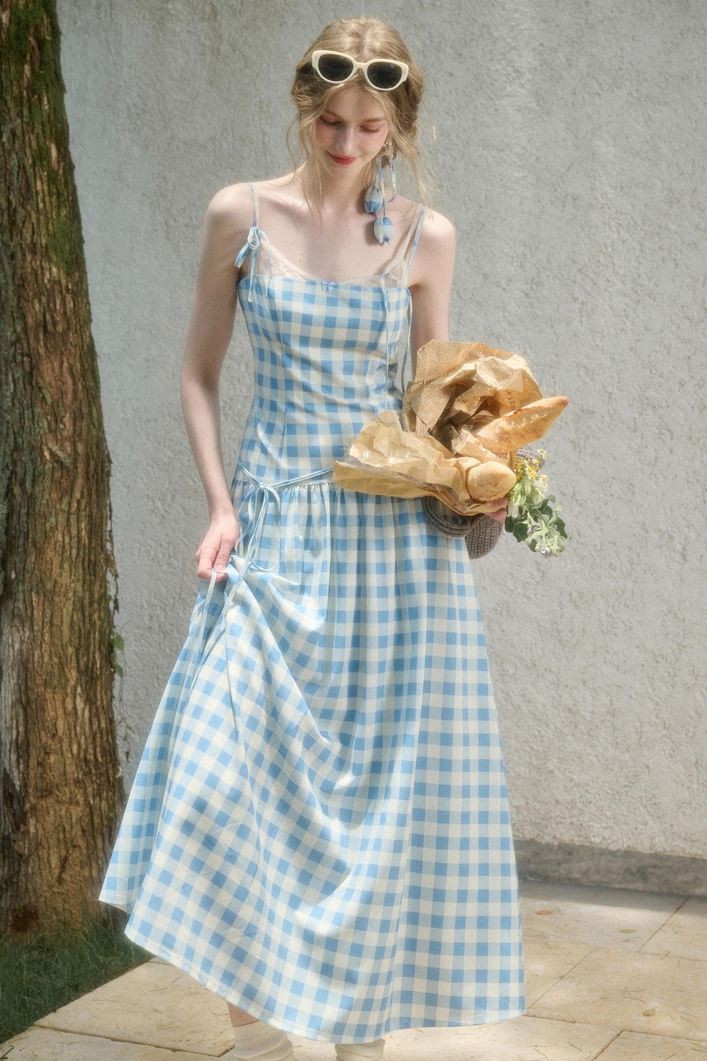 Galaxy Blue Pleated Sundress