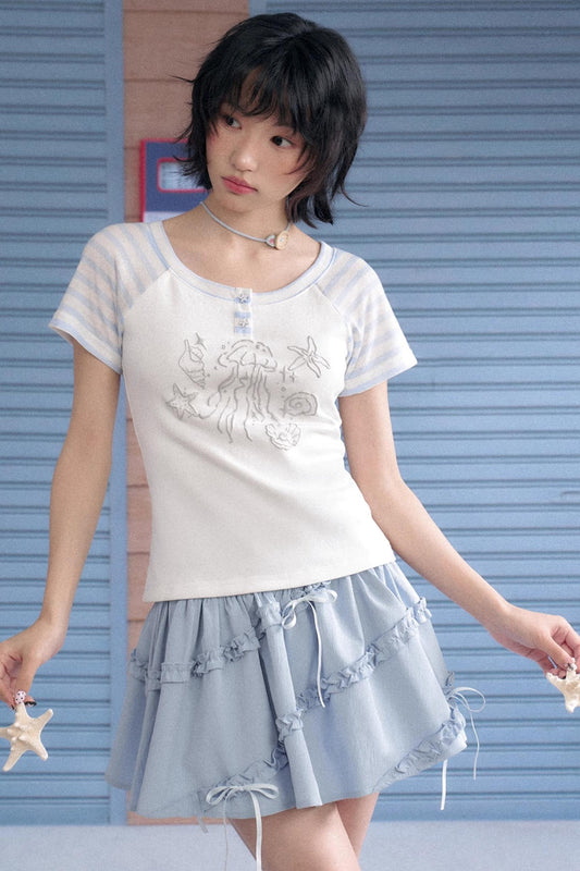 Striped Patchwork Tee