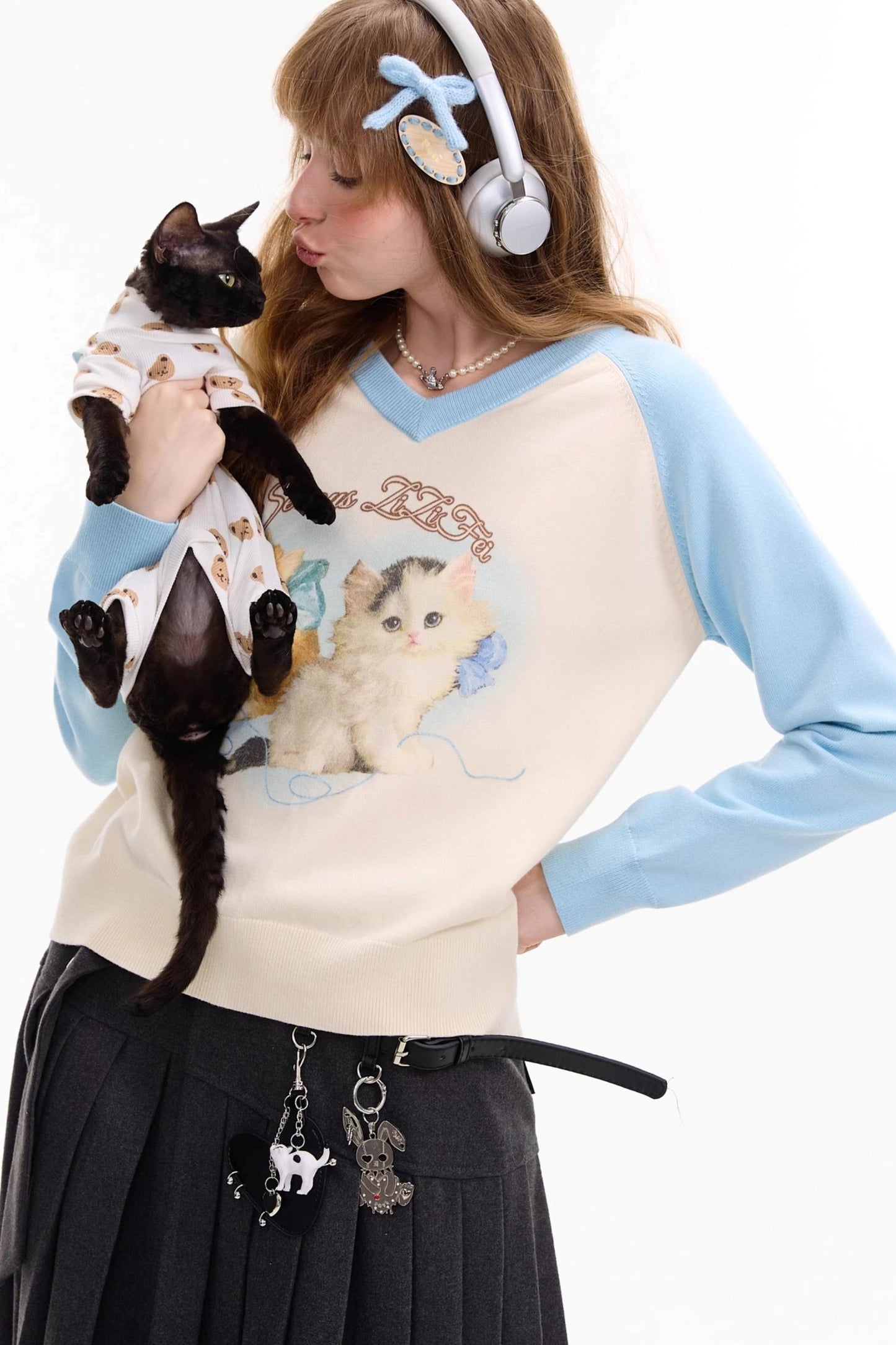 Autumn Knitted V-Neck Sweater