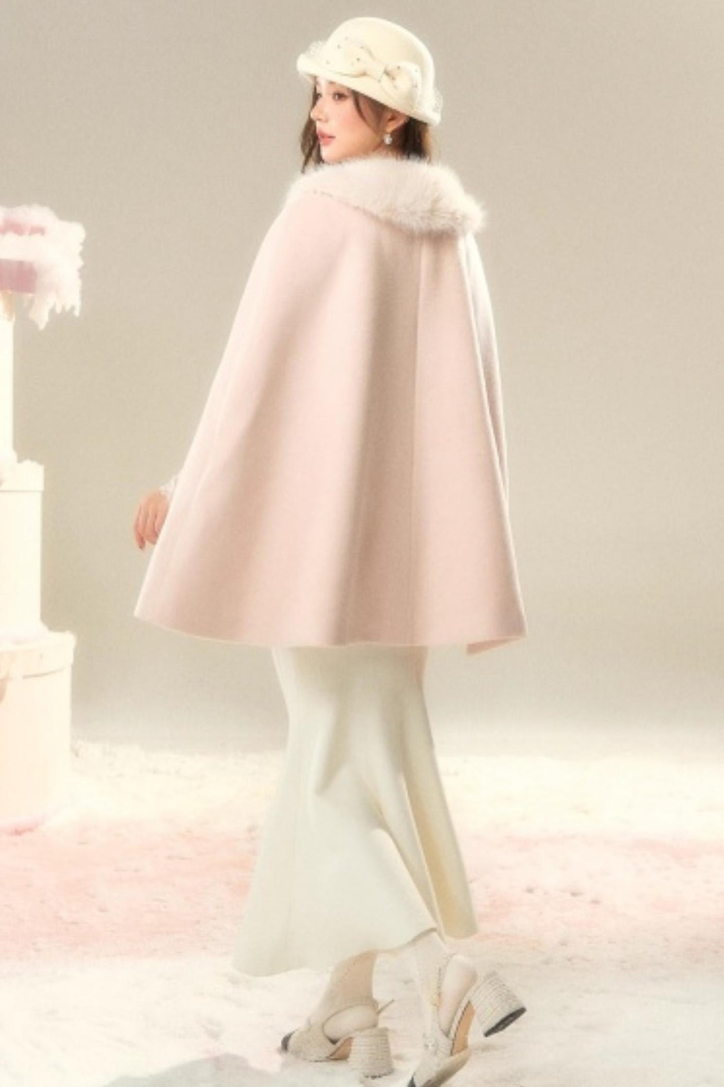 Elegant Woolen Princess Coat