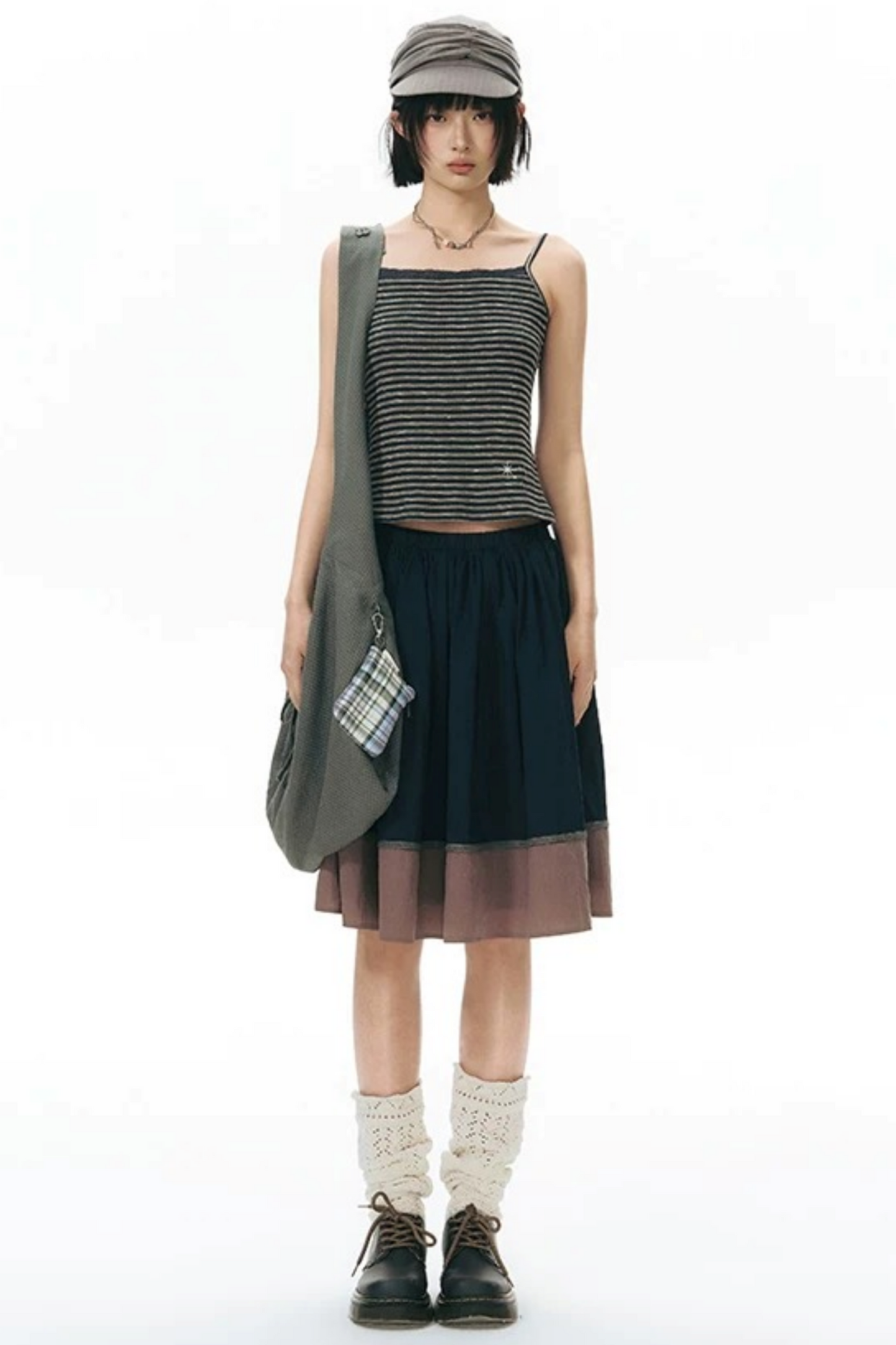 Double-Sided Button Crossbody Bag