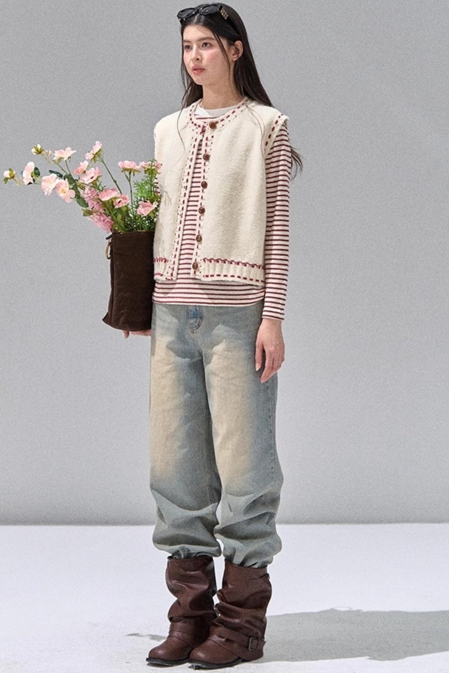 Retro Washed Straight Jeans