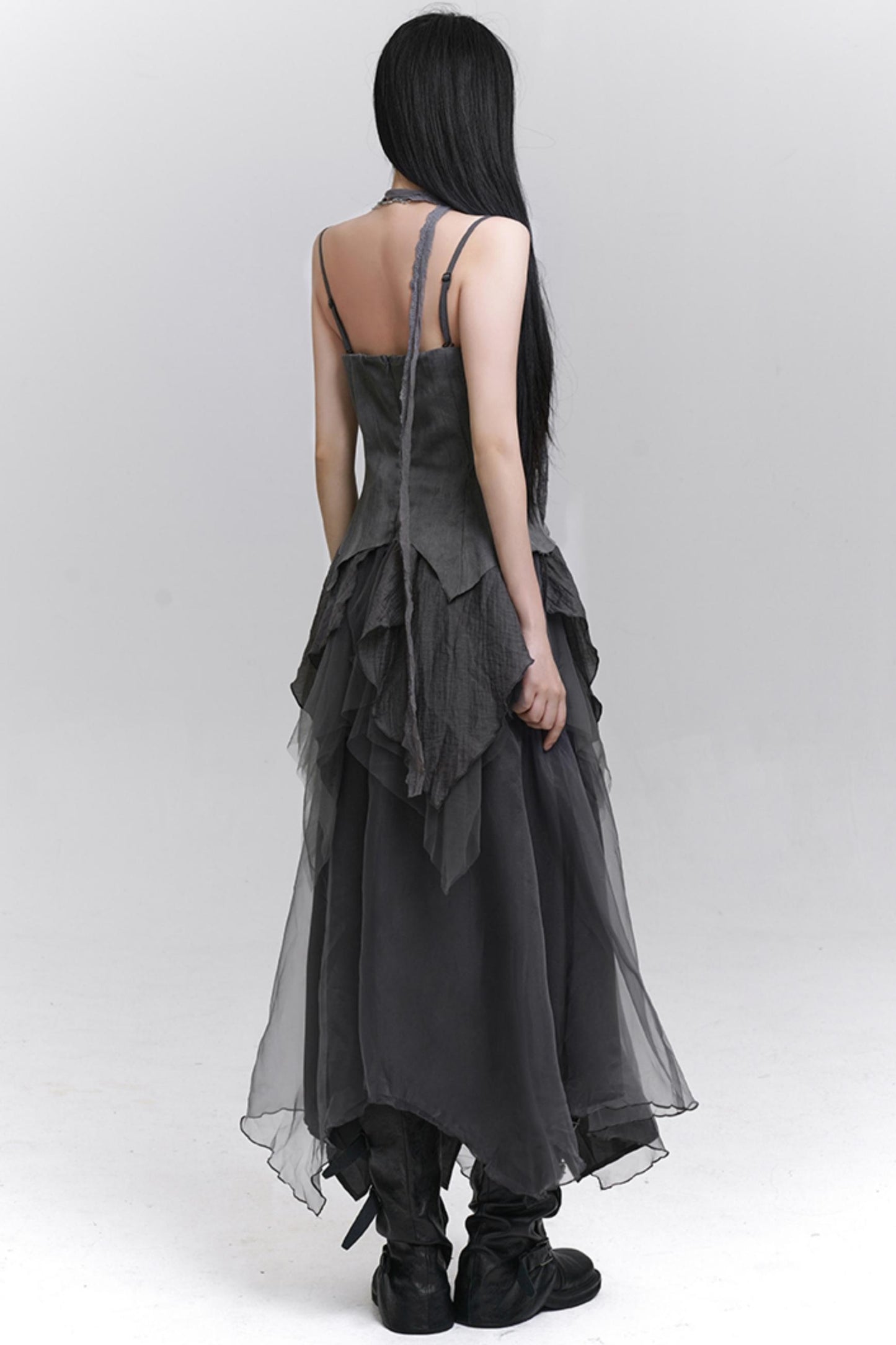 Summer Gray Halter Dress