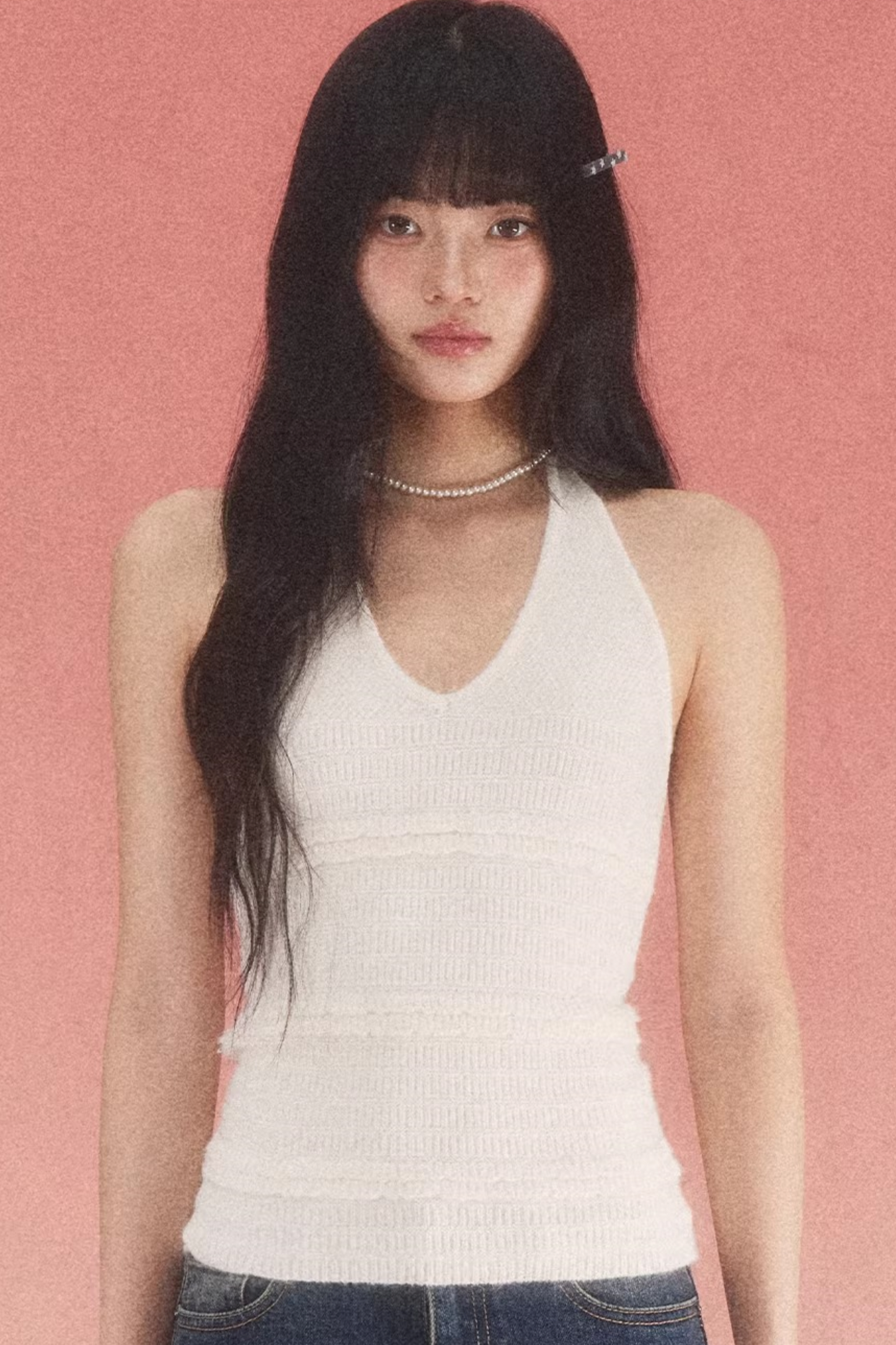 Textured Backless Knit Top