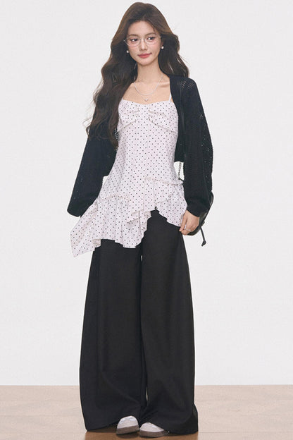 Hollow-Out Knitted Cover-Up Set-Up