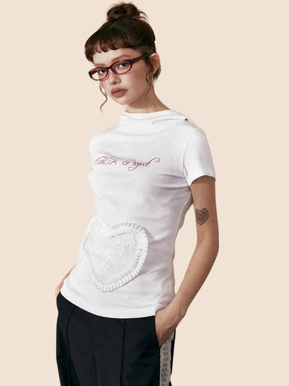 Heart Design Short Sleeve T-Shirt