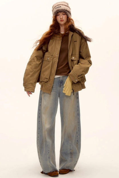 Corduroy Patchwork Retro Jacket Set-Up