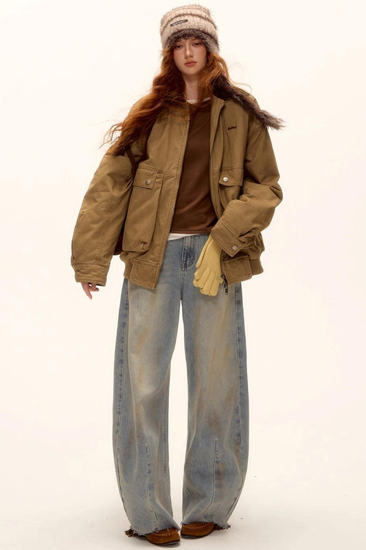 Corduroy Patchwork Retro Jacket Set-Up