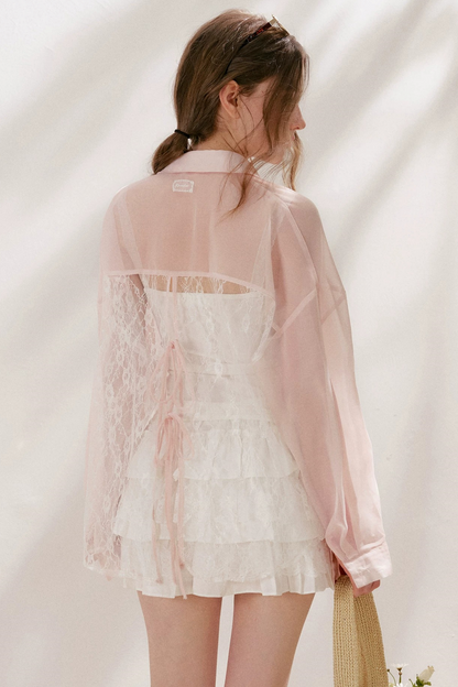 French Lace Sheer Blouse