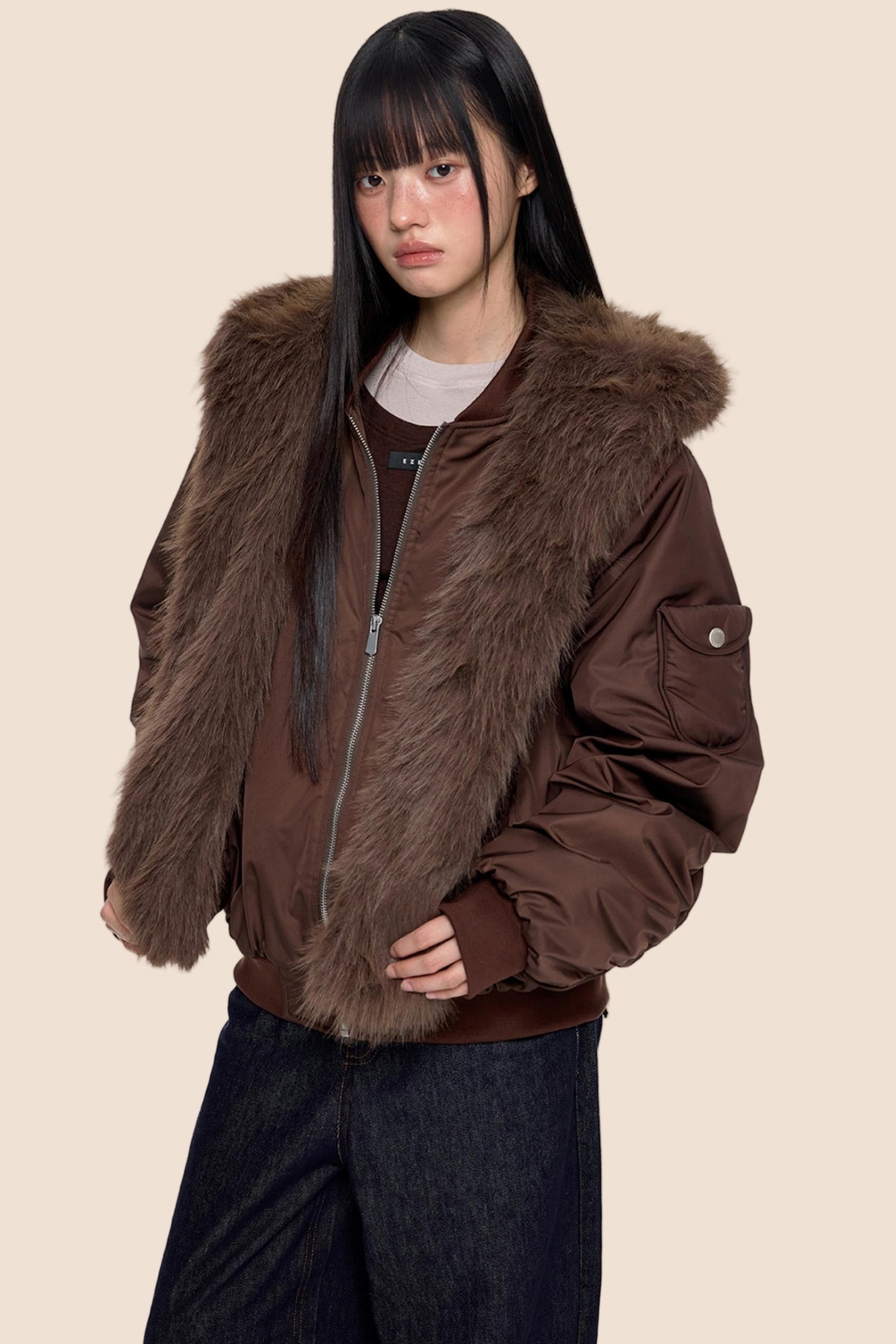 Cargo Cotton Dark Brown Jacket