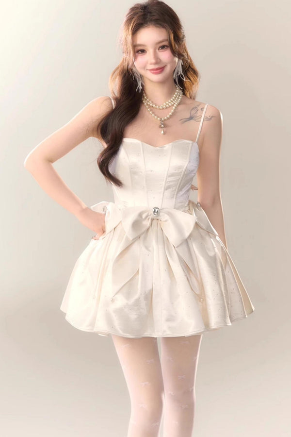 Princess Satin Tuxedo Dress