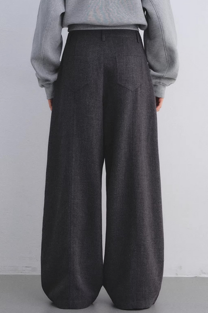 High-Waisted Drapey Suit Pants