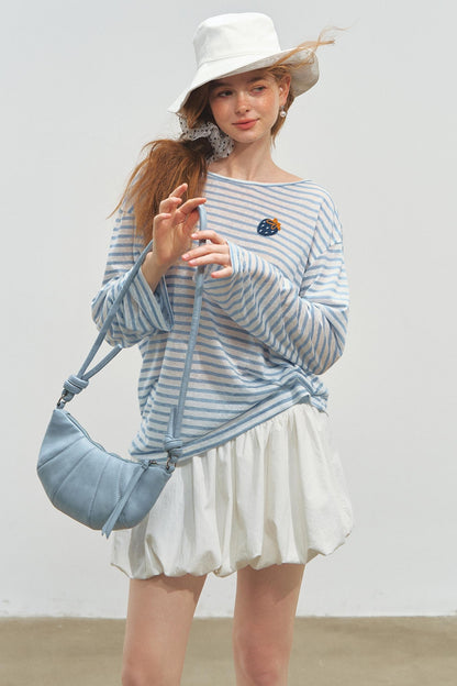 Sunshine Stripes Long Sleeve Smock