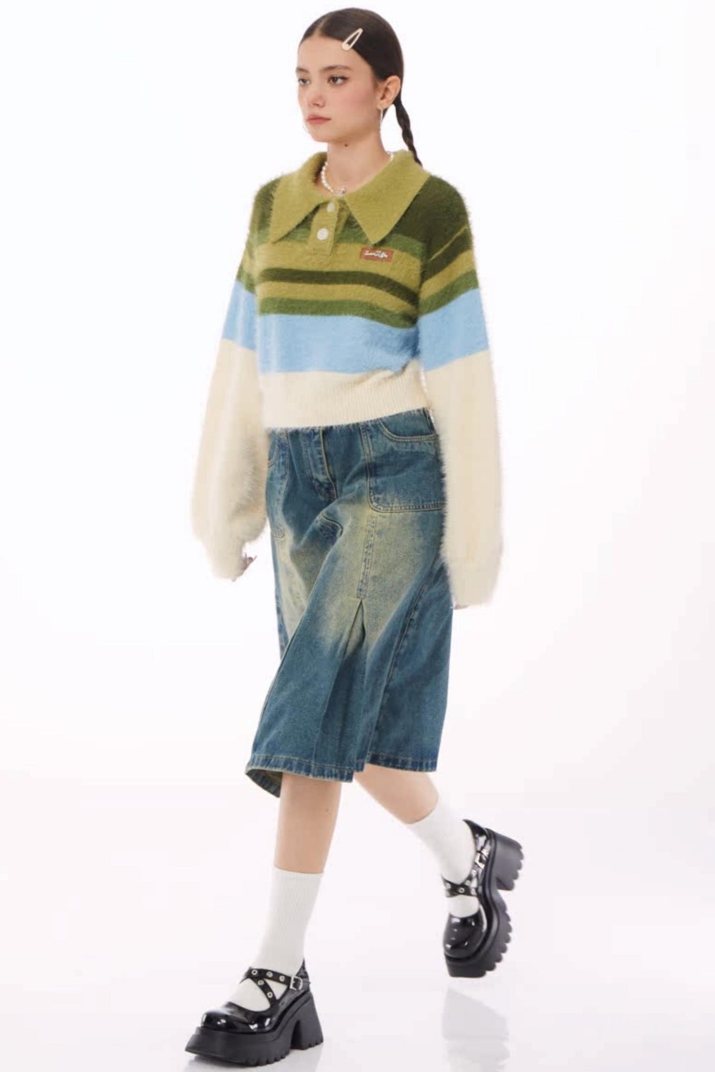 Lazy Retro Polo Neck Sweater