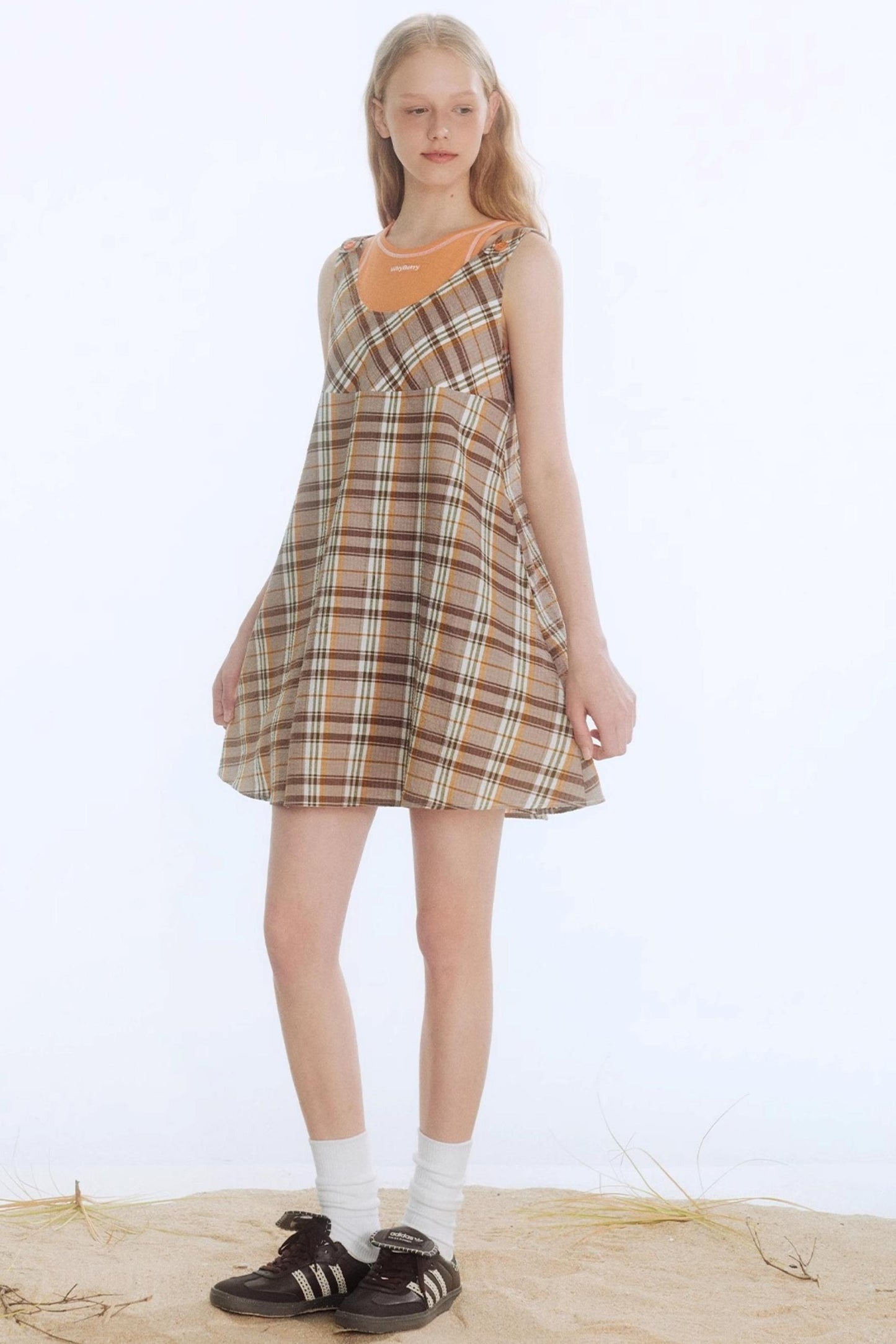 Tangerine Playful Clash Dress