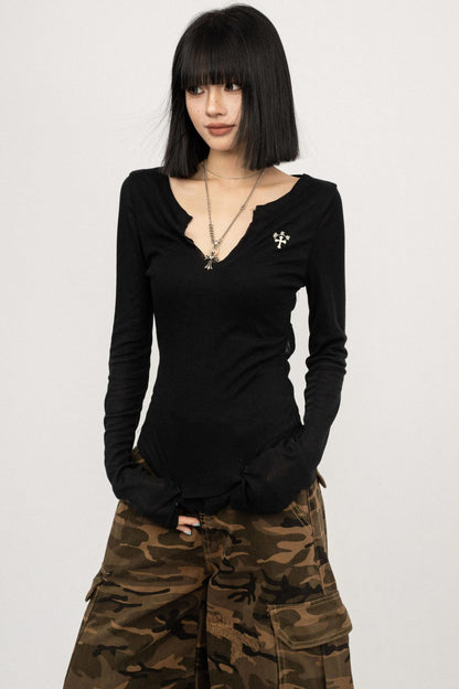 Spice Girl Black Long Sleeve Shirt