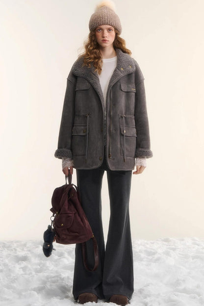 Irregular Flared Knit Pants