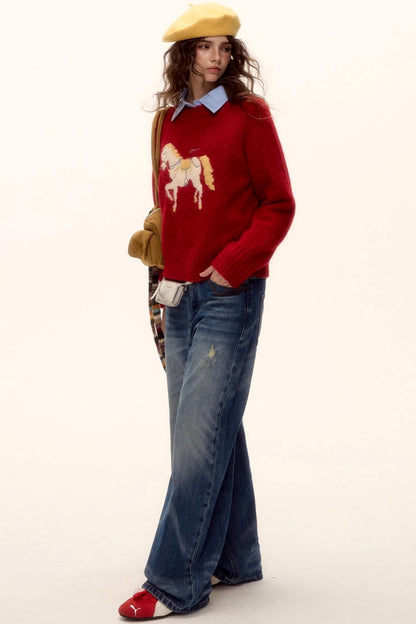Lucky Pony Wool Sweater