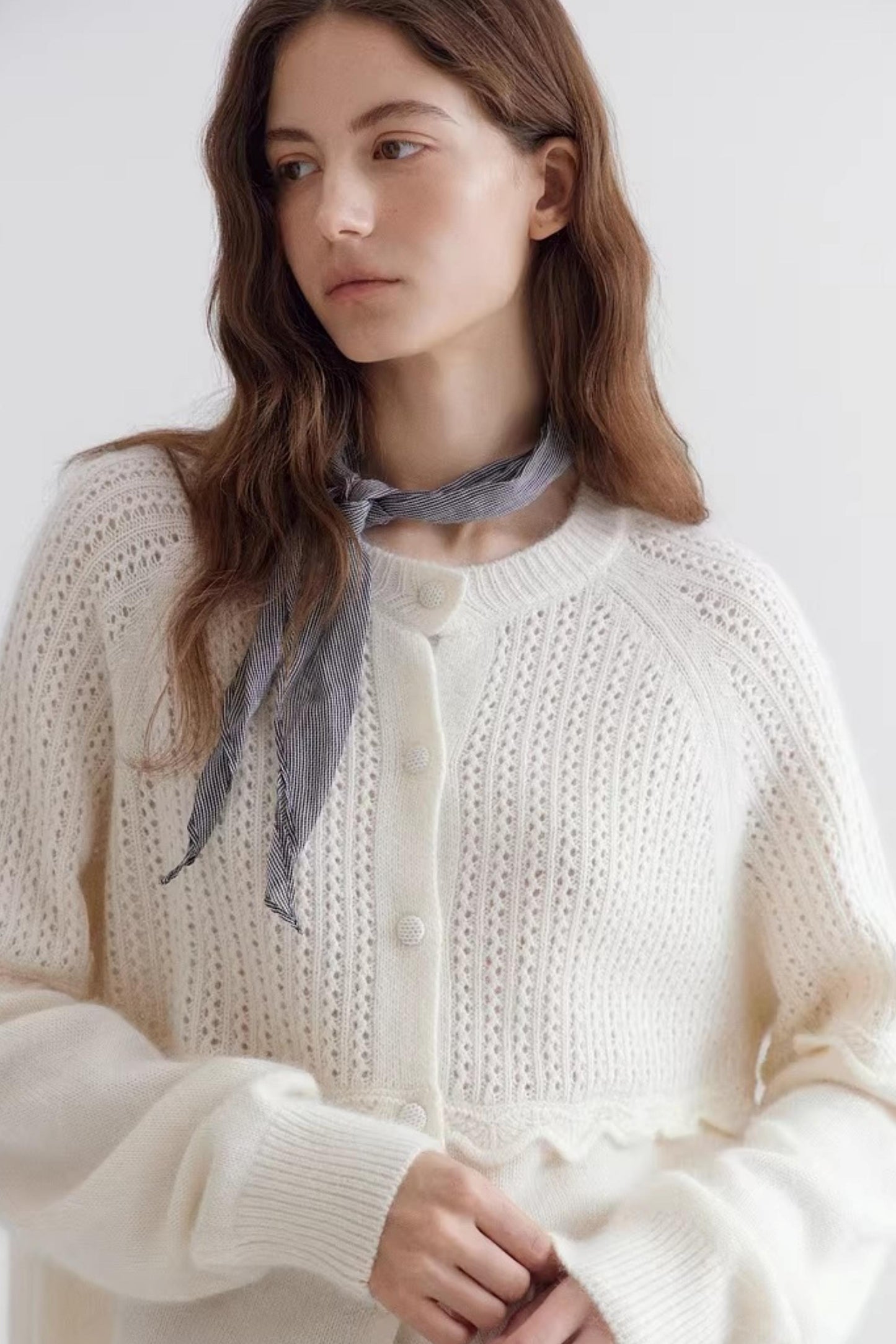 Textured Wool Knit Sweater