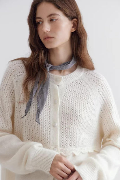 Textured Wool Knit Sweater