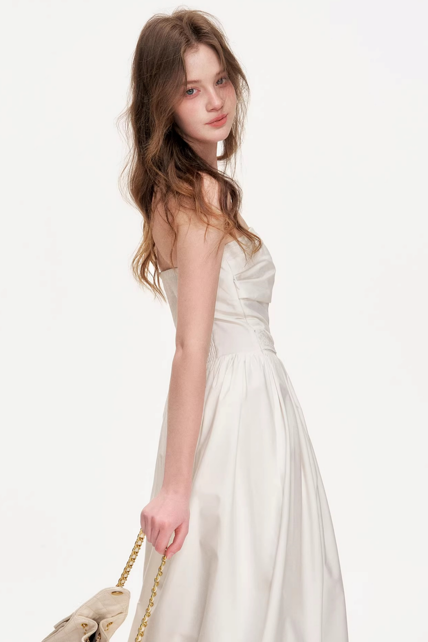 Delicate Lace Strapless Dress