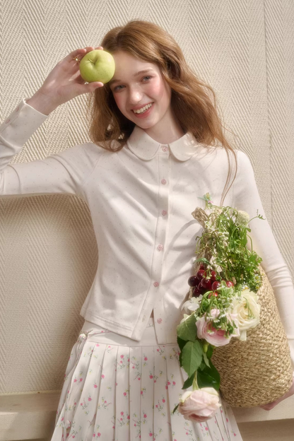 튤립 새틴 탑 스커트 셋업