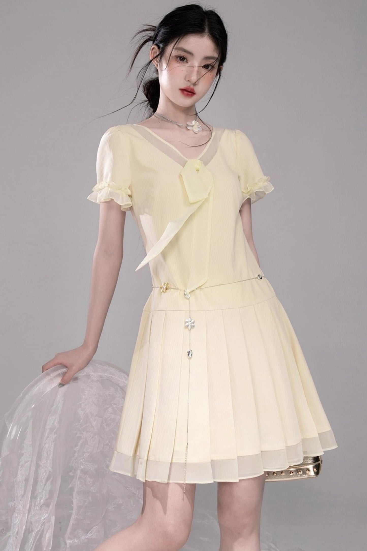 Sweet Character Tulle Patchwork Dress