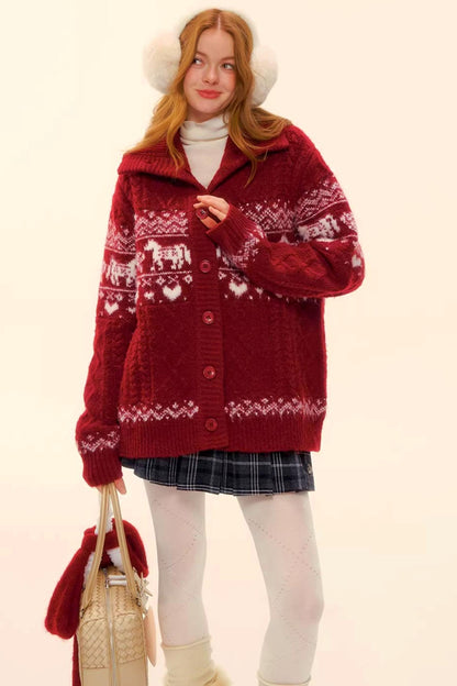 Fair Isle Wool Cardigan