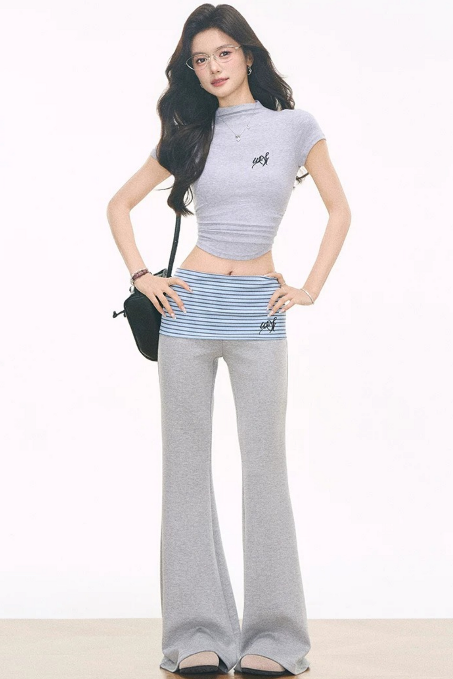 Striped Flared Pants Set-Up