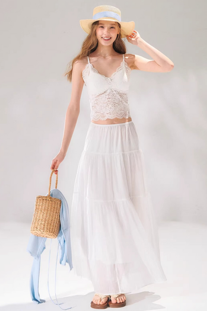Lace Patchwork Camisole Vest