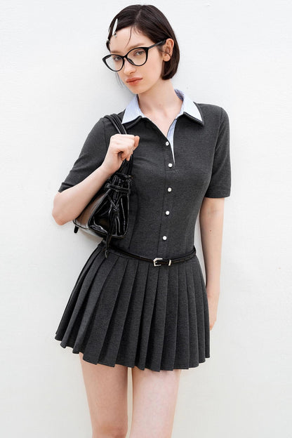 Summer Colorblock Polo Dress