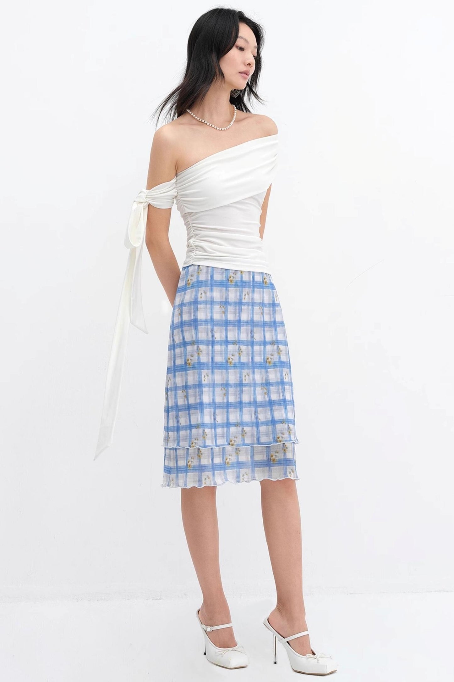 One-Shoulder Tencel Top