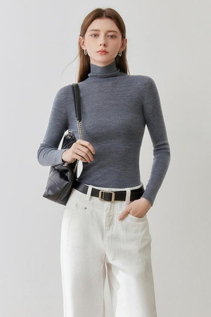 High Neck Knit Base Layer Sweater