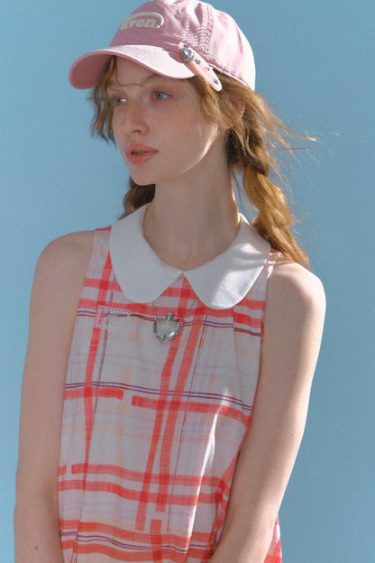 Pink Plaid Doll Dress