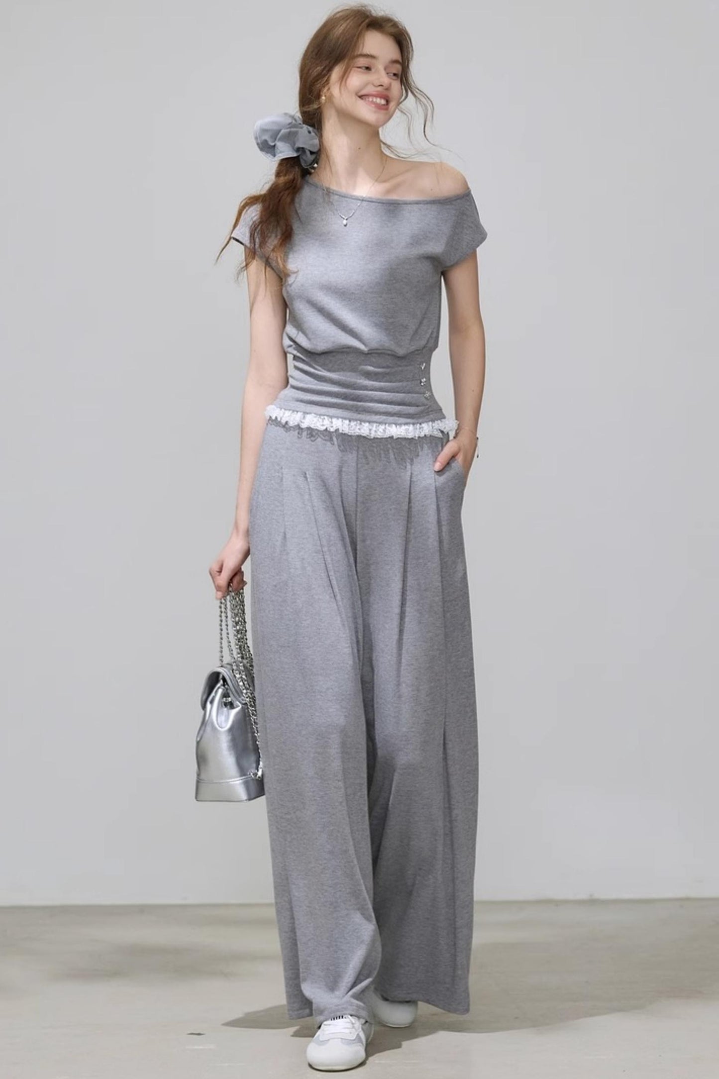 Summer Slant Shoulder Chic Set-Up