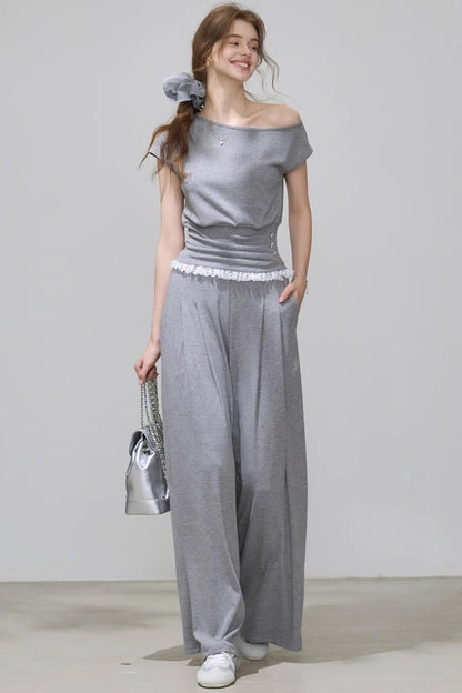 Summer Slant Shoulder Chic Set-Up