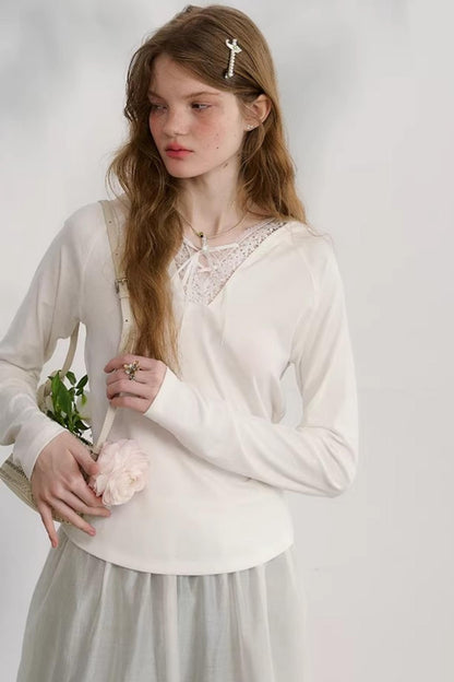 Morning Light Lace Knit Top