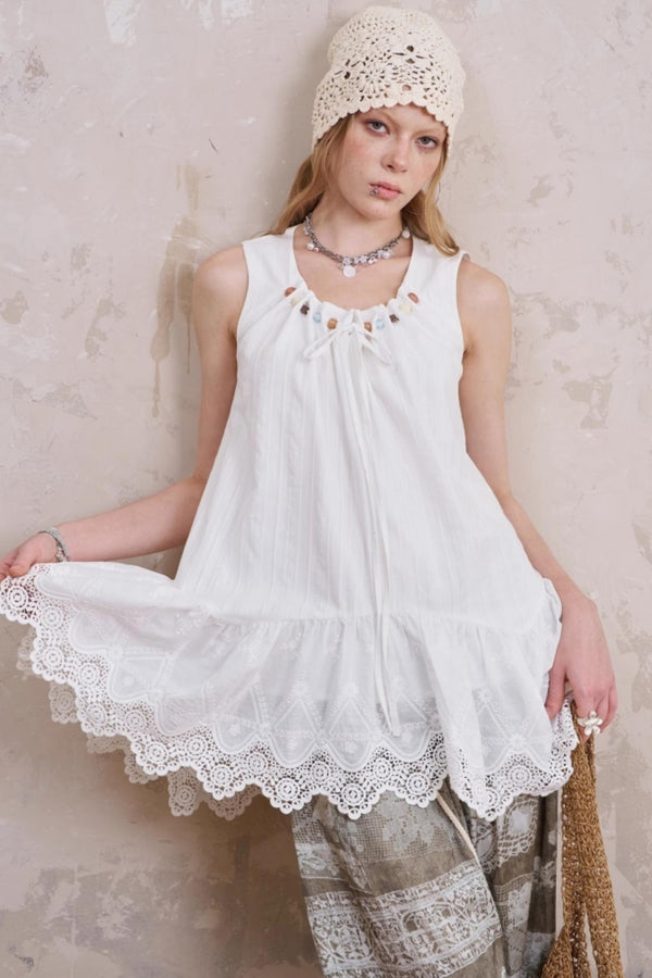 Romantic Sleeveless Ensemble Top