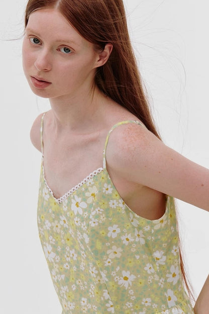 Floral Halter A-Line Dress