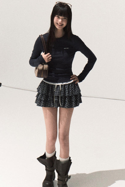 Slim Lace Long Sleeve T-shirt