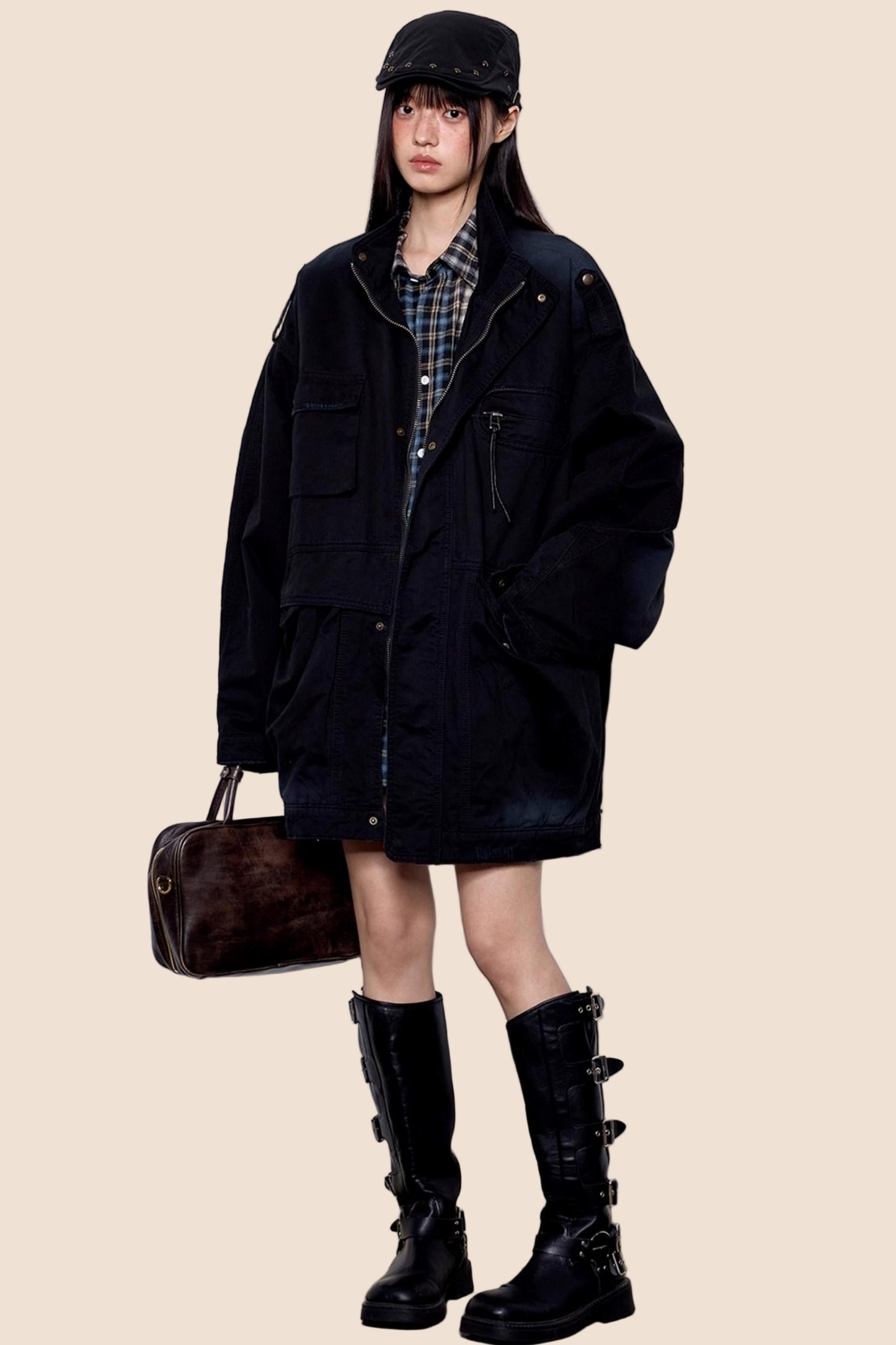 American Vintage Distressed Cargo Jacket