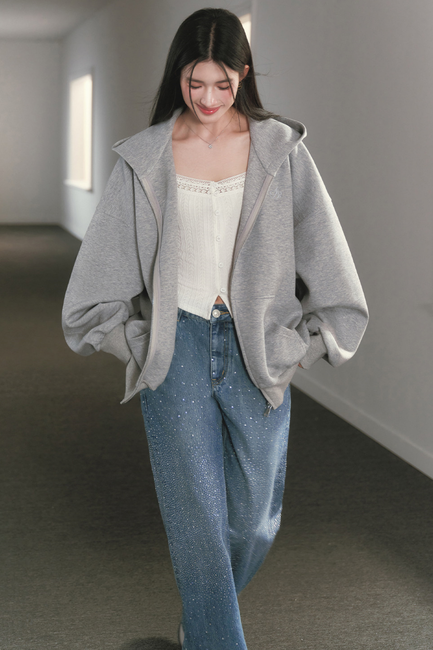 Patchwork Open-Front Cardigan