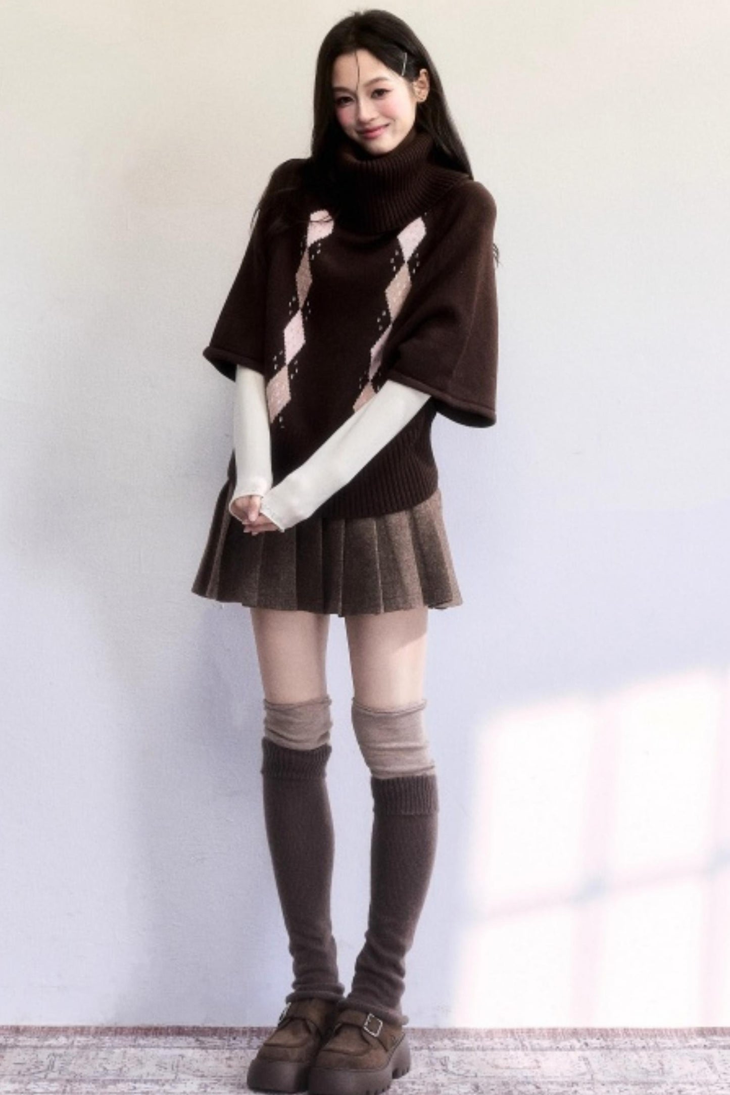 Amber Flow Wool Plaid Skirt