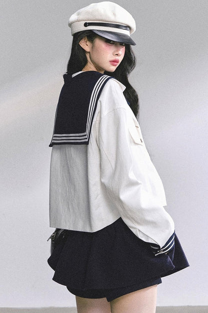 Luxury Denim Cargo Jacket