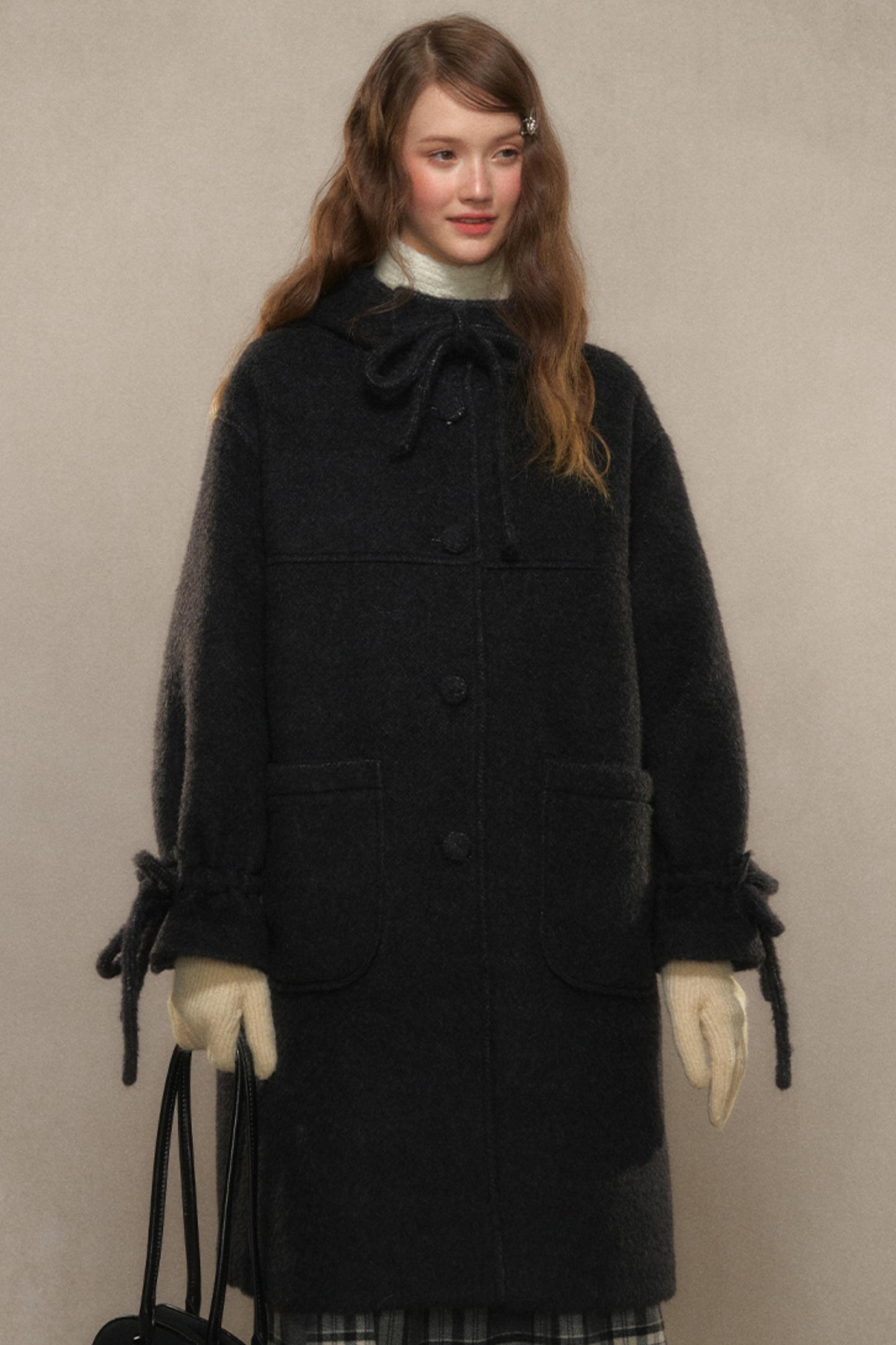 Winter Wool Blend Tweed Coat