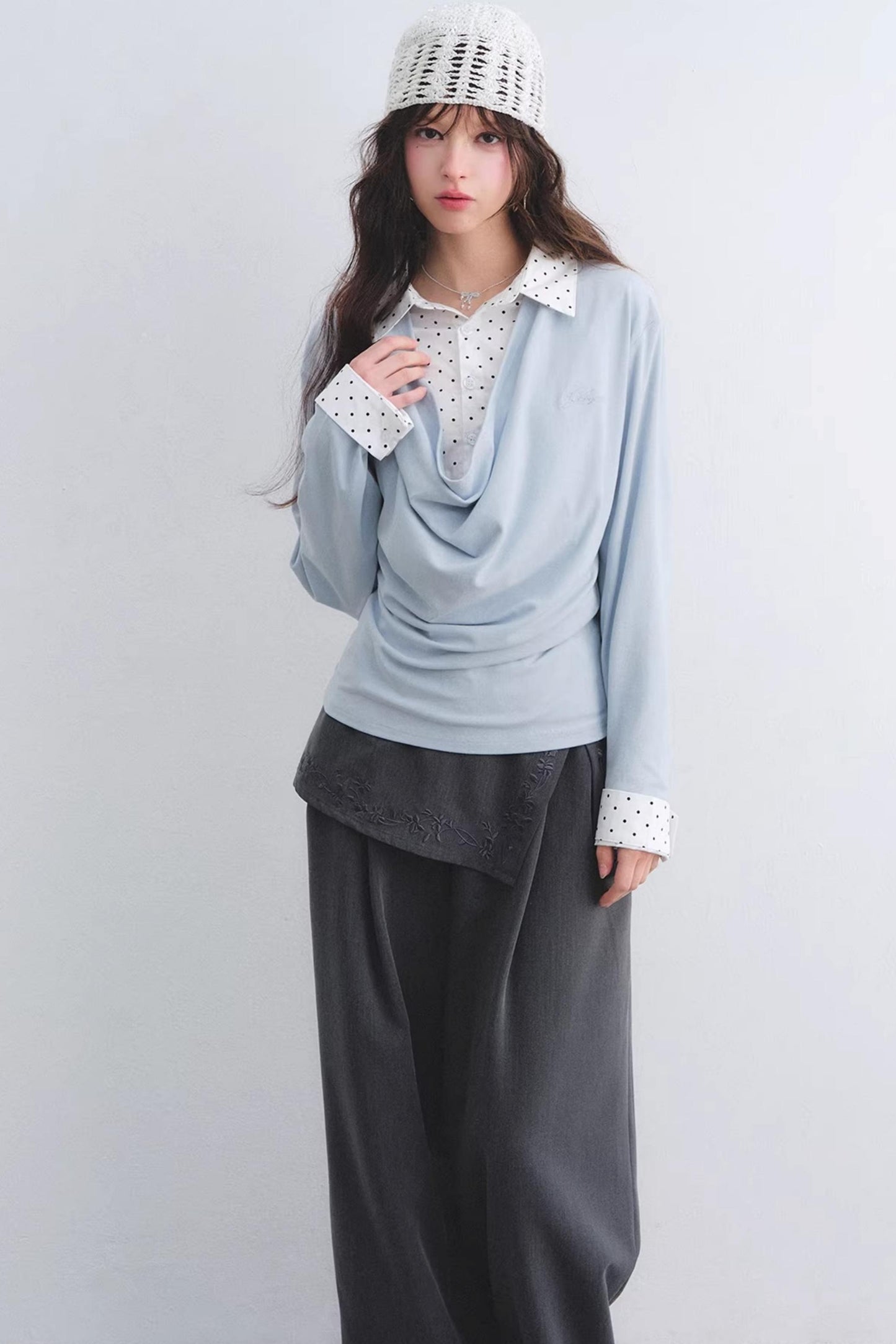 Polka Dot Patchwork Top Set-Up