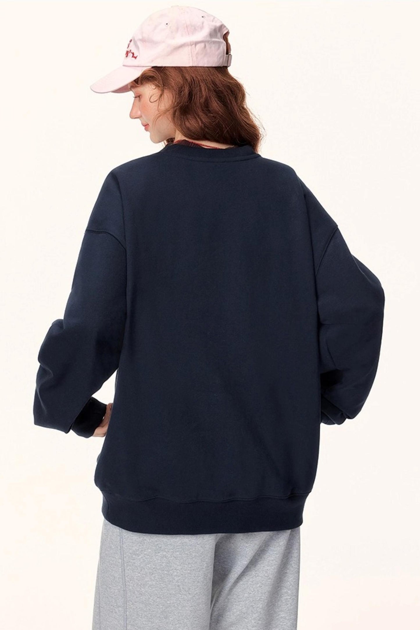 Graffiti Embroidered Color-Blocked Sweater