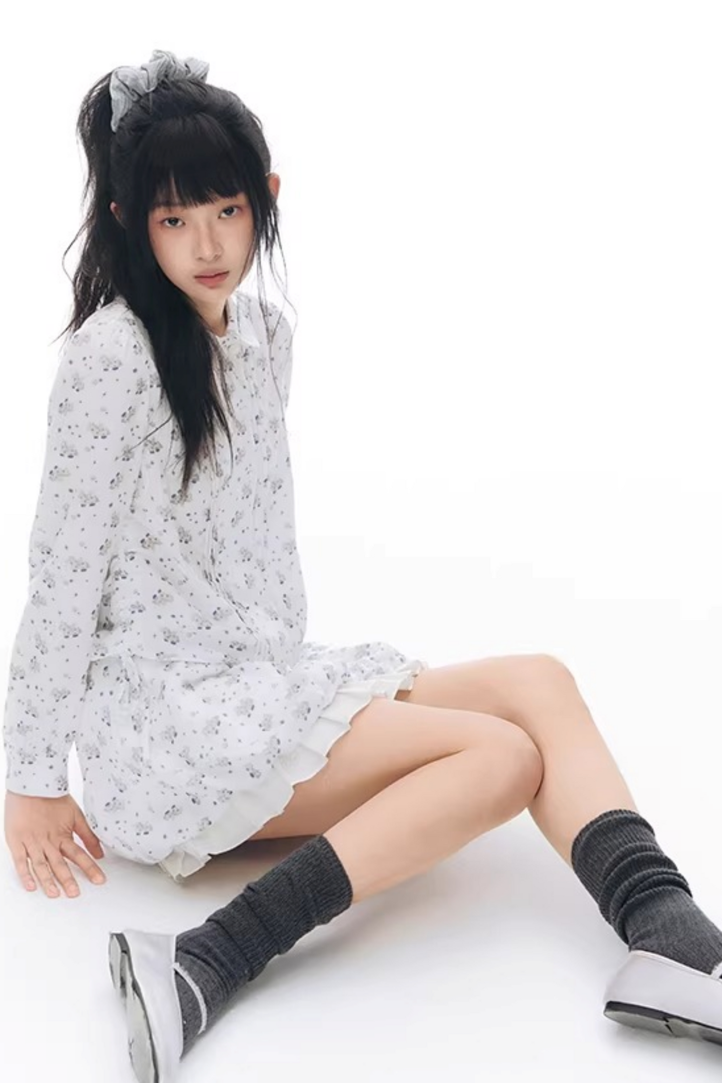 Pony Print Shirt and Skirt Matching Set